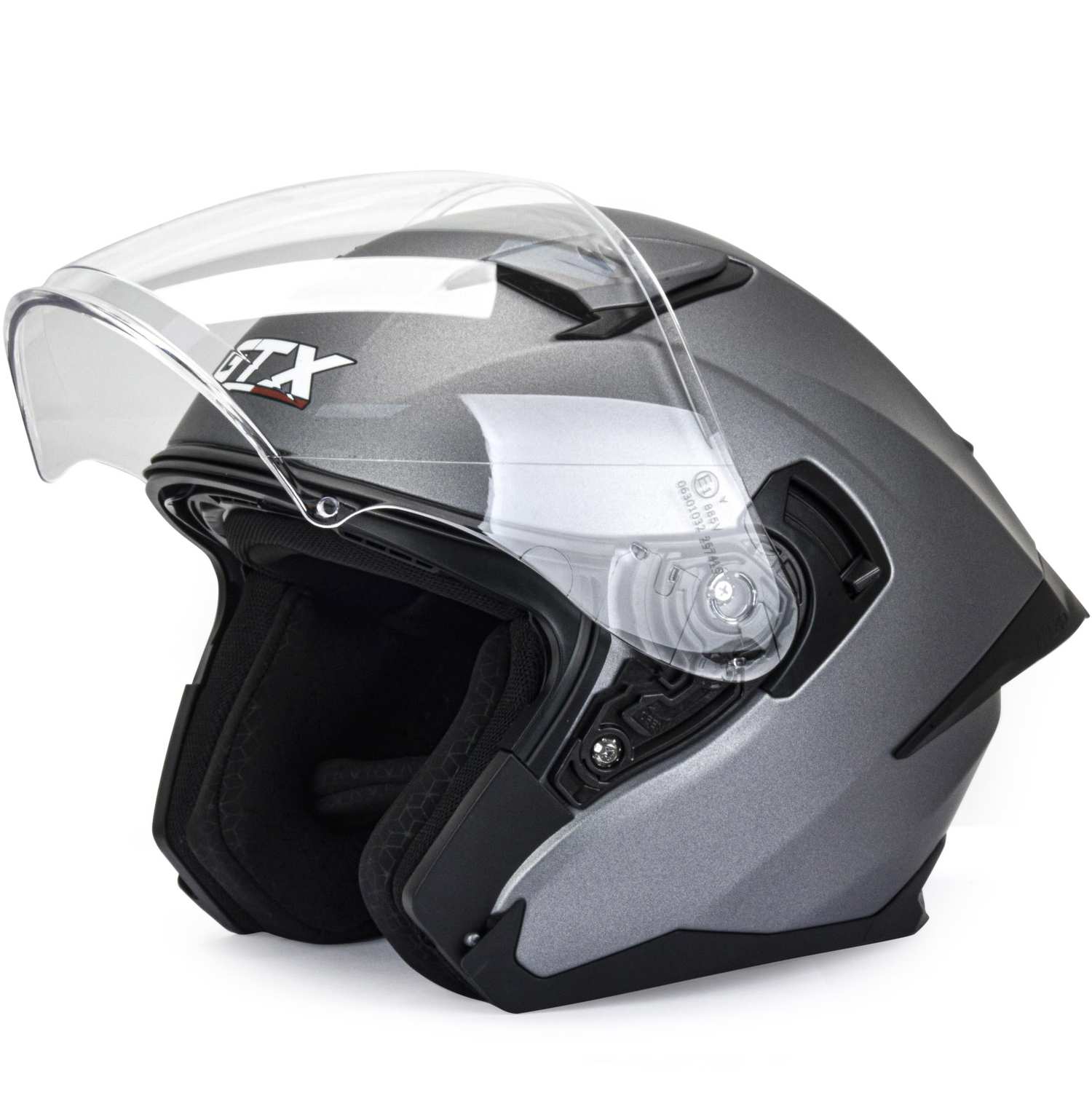 Шлем мото открытый GTX 885-1 №1 (L) GREY